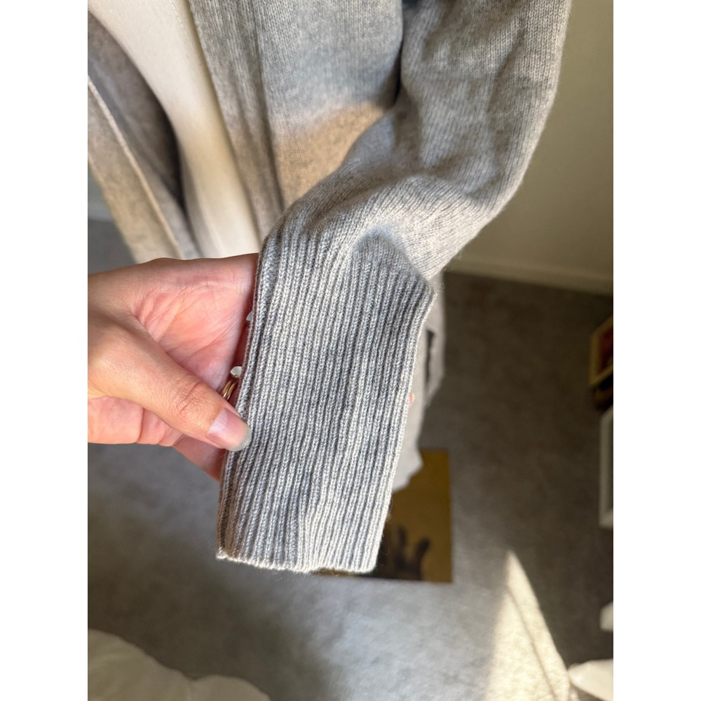 The Cashmere Project Gray 100% Cashmere Long Open Front Cardigan Small S - Picture 5 of 9